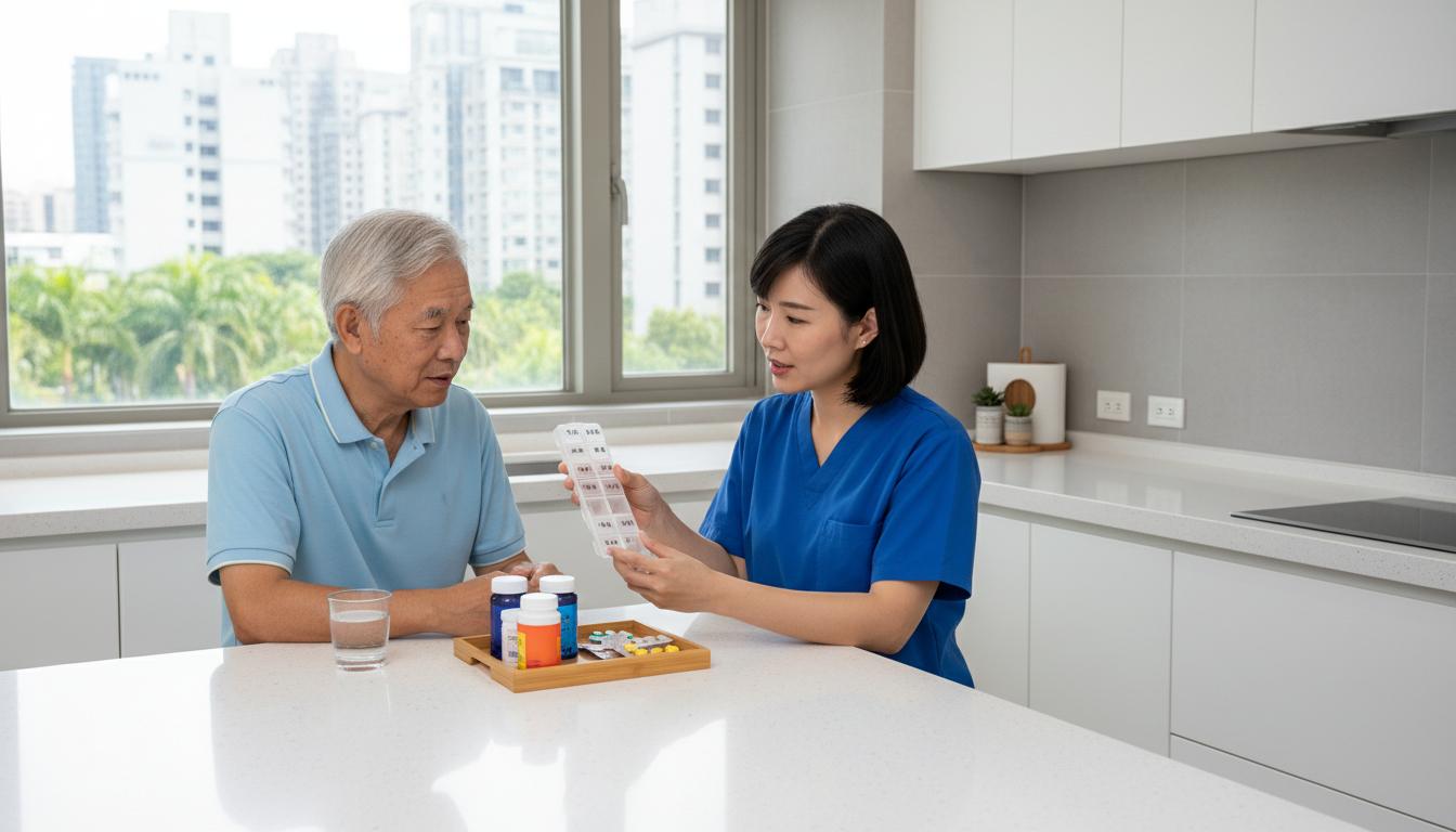 看護人員協助長者管理藥物